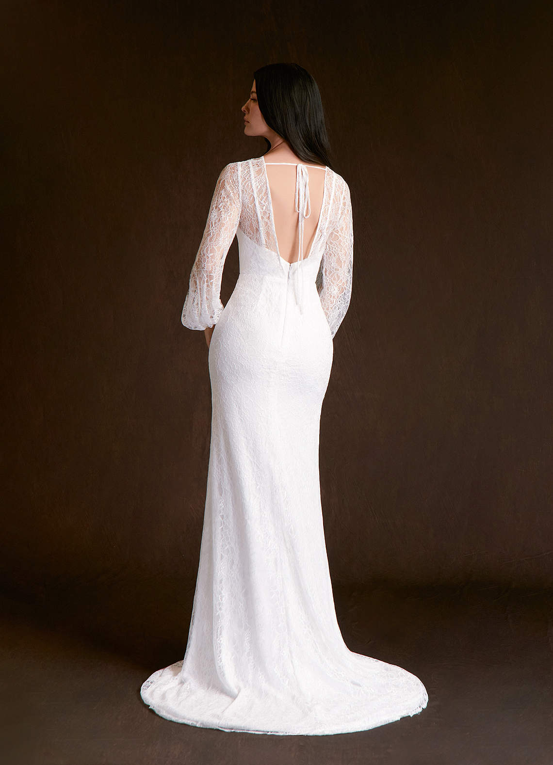 Diamond White Mermaid Lace Dress