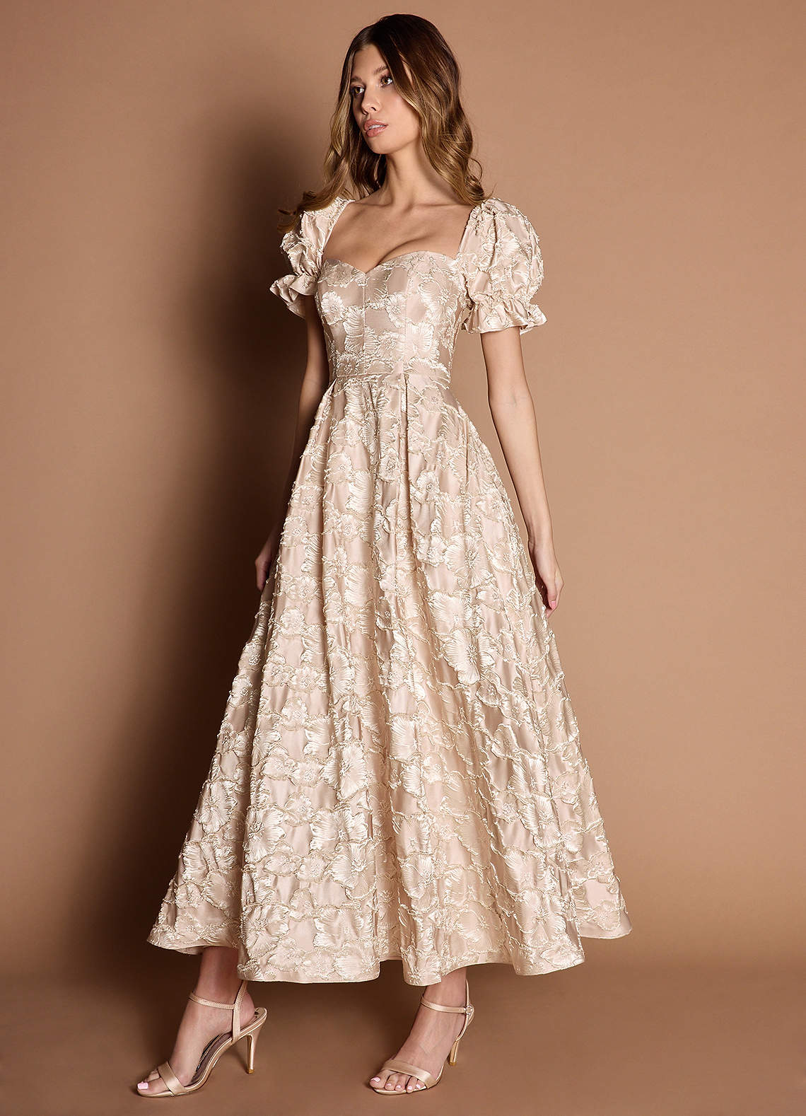 Glenda Vintage Blush Maxi Dress  Dress