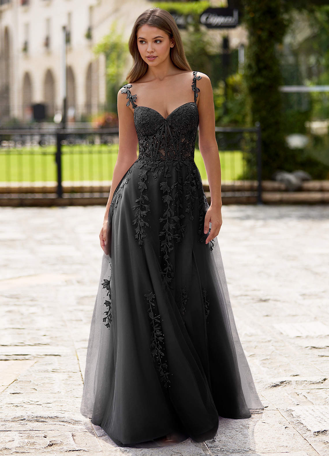 Dreamscape Black A-Line Prom Dress  Dress