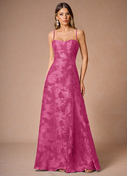 Thalyn Fuchsia Long Prom Dress