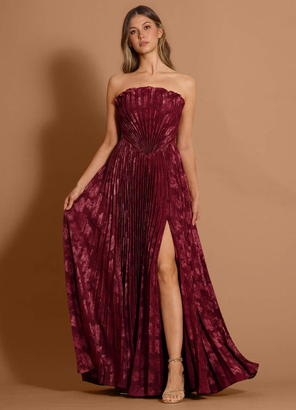 Audrina Wine Maxi Dress