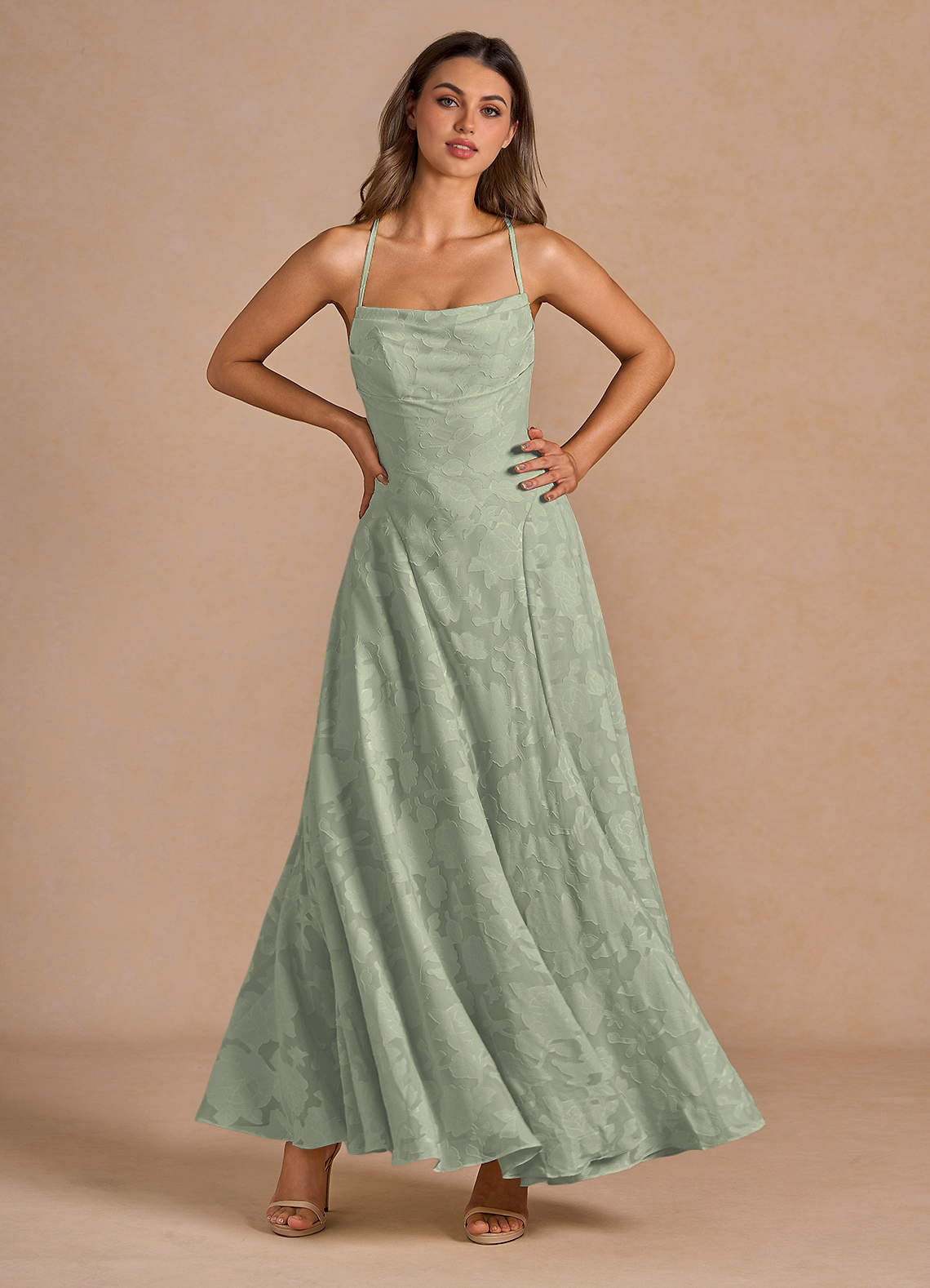 Marlo Pistachio Corset Prom Dress