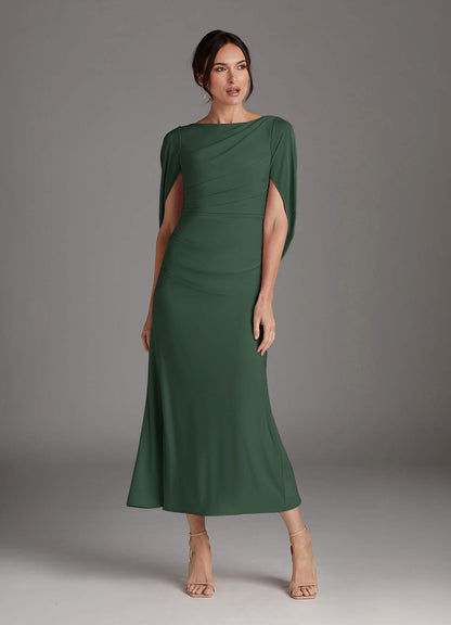 Eucalyptus Sheath Boatneck Luxe Knit Dress