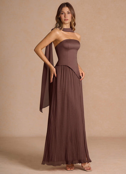Alaina Mocha Coco Maxi Dress  Dress
