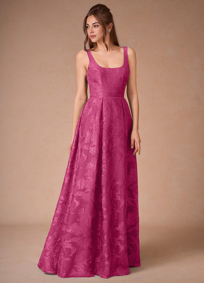 Althea Fuchsia Tie-Back Maxi Dress
