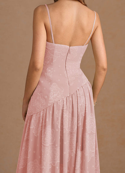 Marcella Powder Pink Maxi Dress  Dress