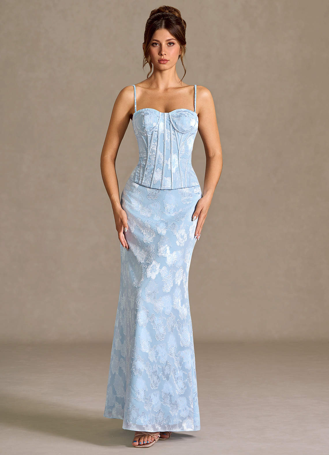 Alyssa Powder Blue Corset Two-Piece Dress  Dress