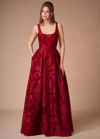 Althea Ruby Red Tie-Back Maxi Dress  Dress