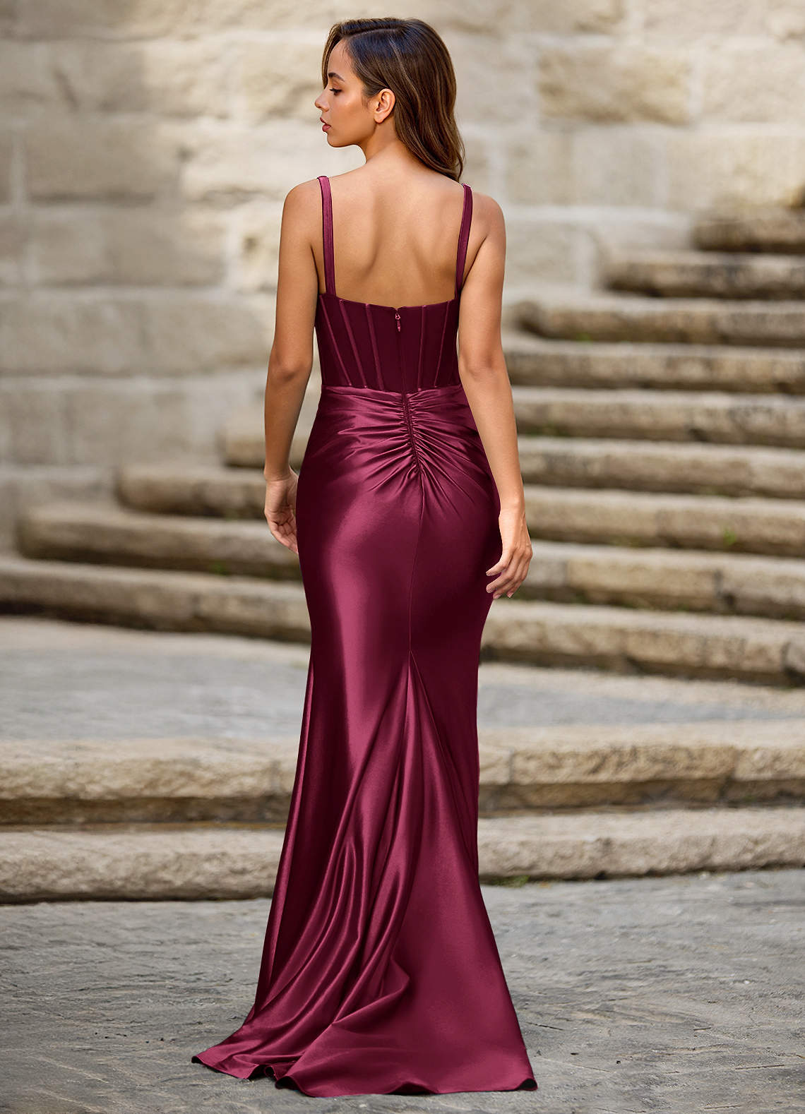 Lush Ankara Red Square Neck Prom Dress  Dress