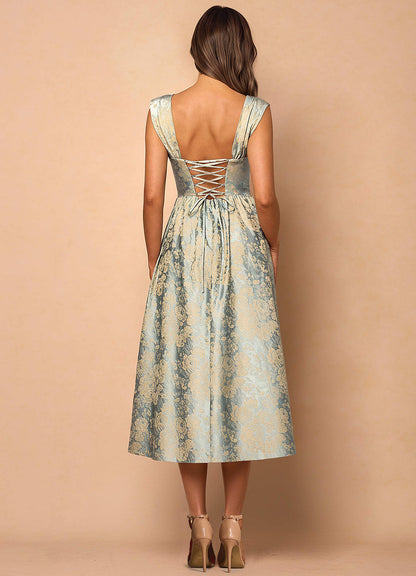 Runa Vintage Blue Midi Dress