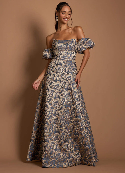Belisse Gilded Navy Maxi Dress  Dress
