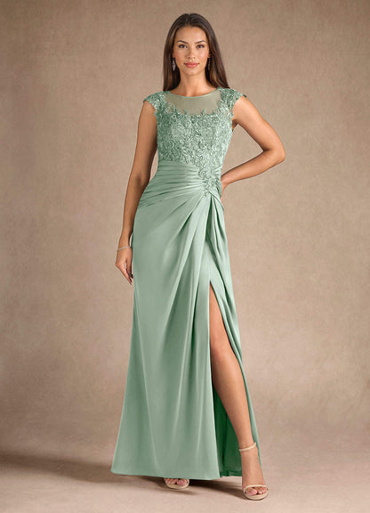 Agave Sheath Pleated Stretch Satin Dress
