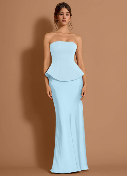 Zeraya Sky Blue Maxi Dress  Dress