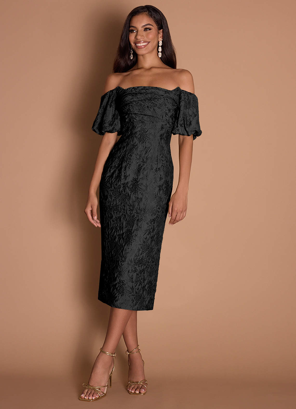 Corie Black Midi Dress