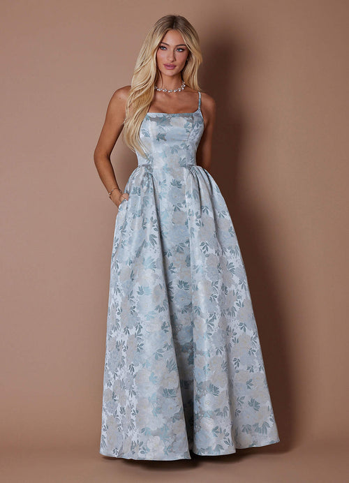 Maddie Icy Blue Maxi Dress