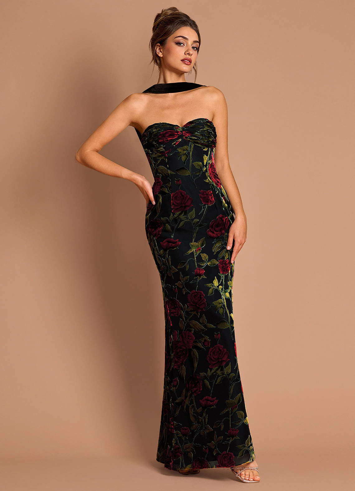 Delyth Black Multi Maxi Dress