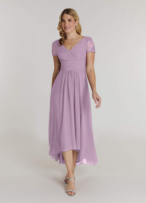 Wisteria A-Line Lace Chiffon Dress