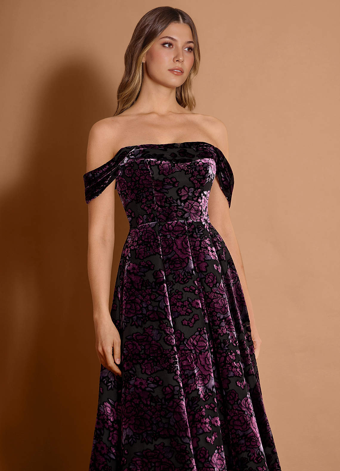 Eunice Black Amethyst Midi Dress