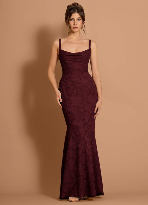 Aubrey Wine Maxi Dress