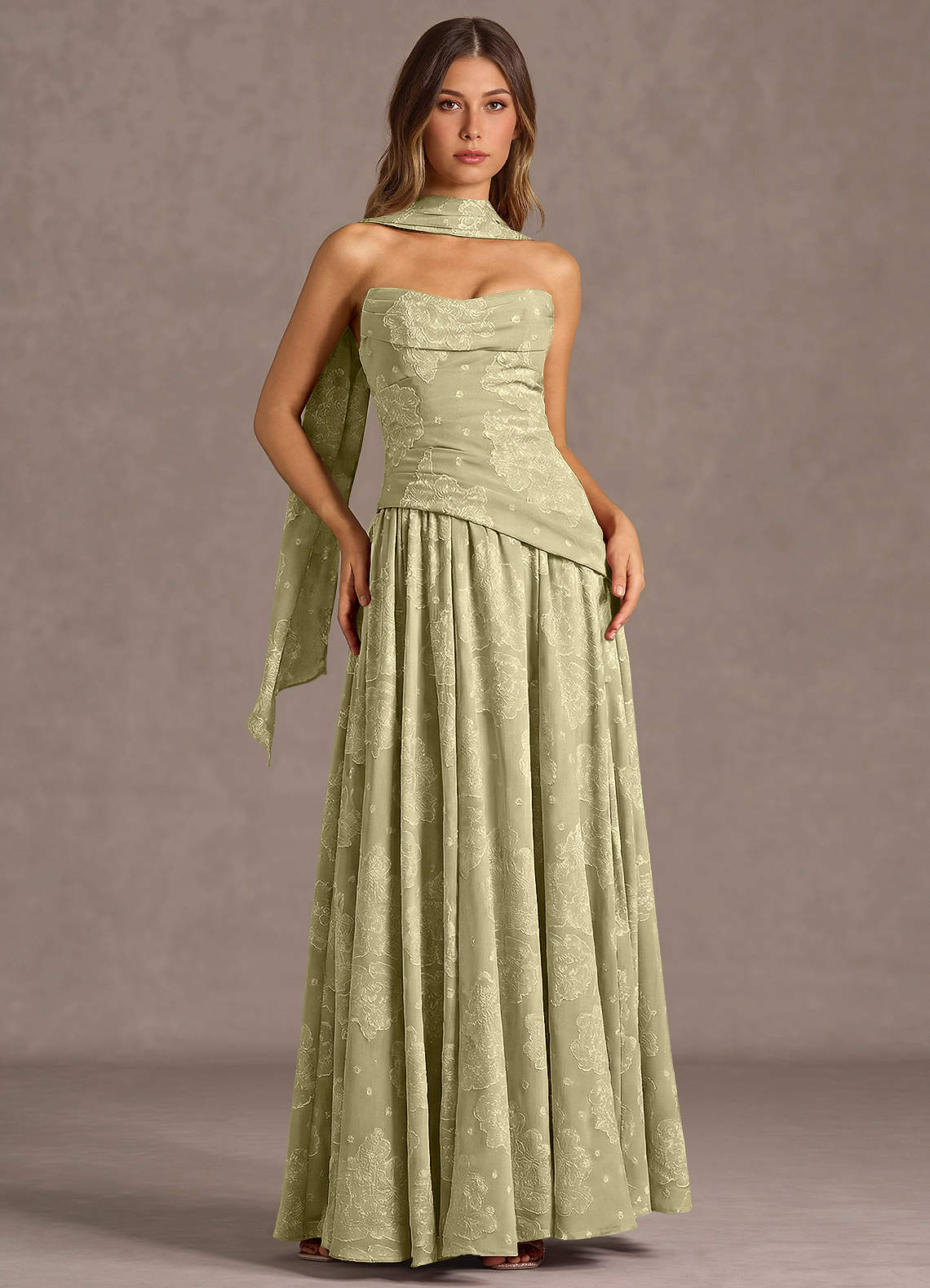Gabriela Celadon Maxi Dress