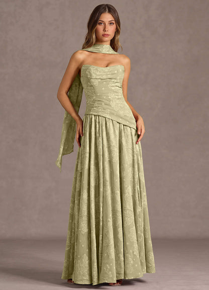 Gabriela Celadon Maxi Dress