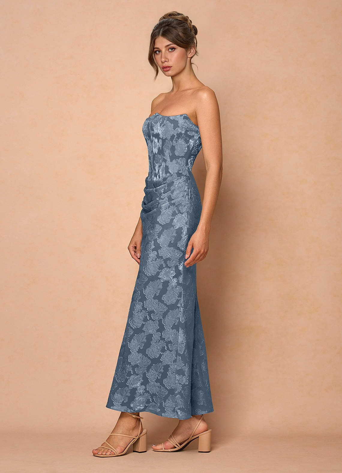 Ezrena Dusty Blue Maxi Dress