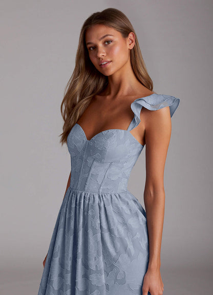 Sorina Powder Blue A Line Prom Dress