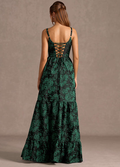 Fayra Black Emerald Maxi Dress