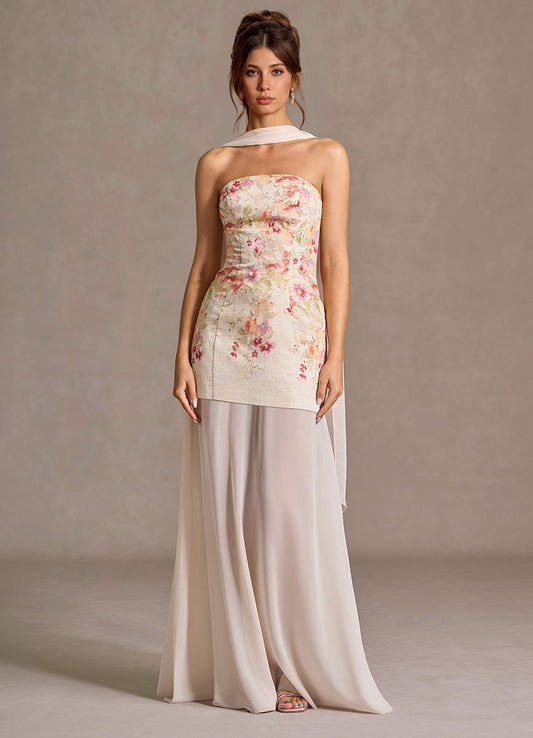Undra Antique Floral Maxi Dress