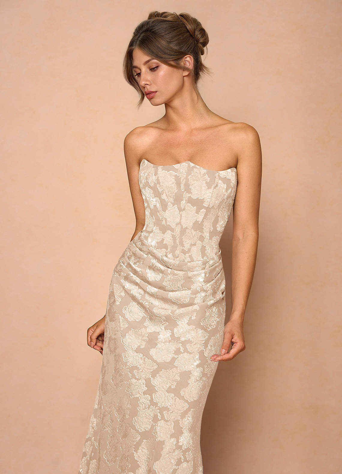 Ezrena Cream Maxi Dress