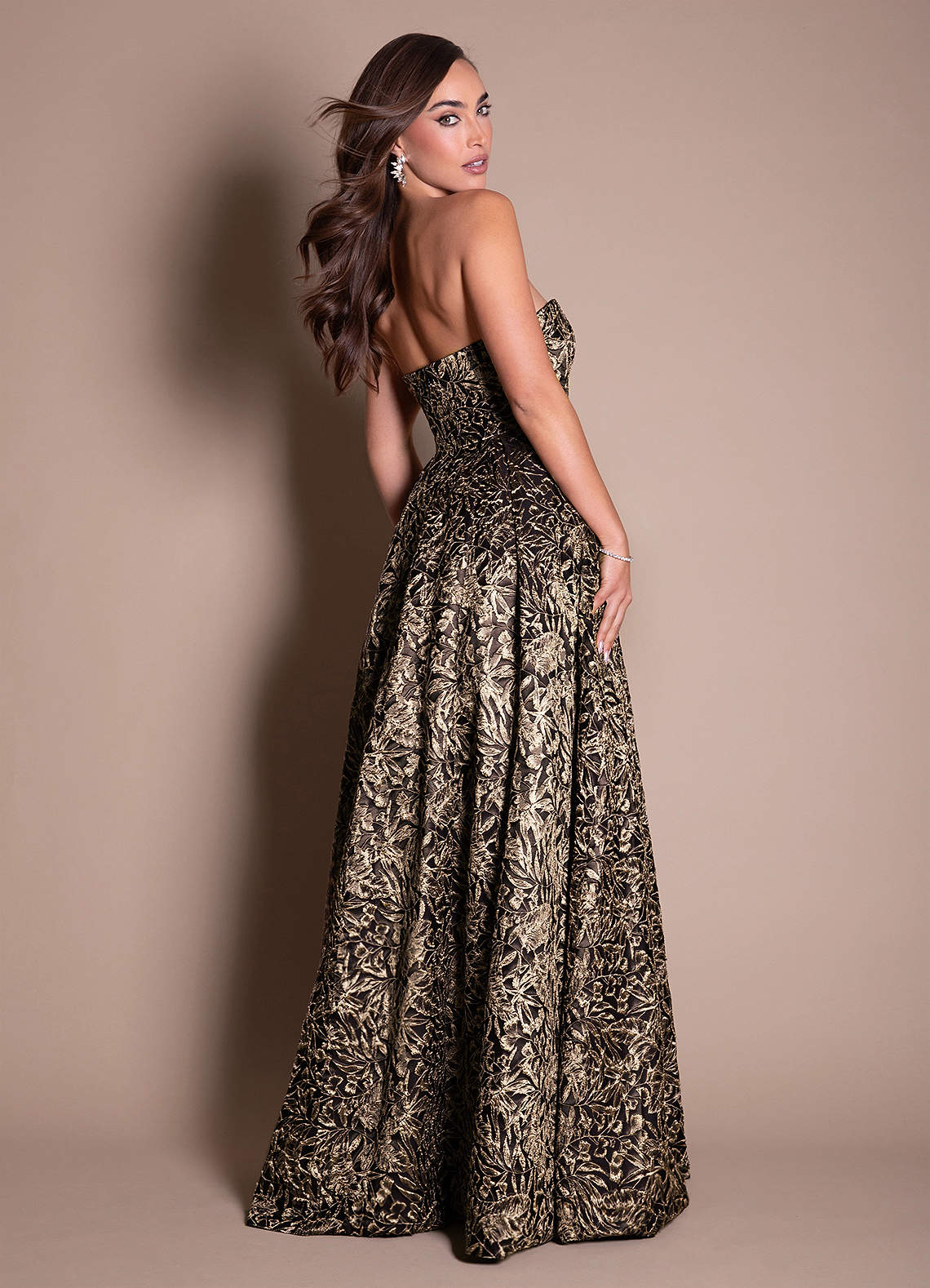 Valeri Ebony Gold Gown