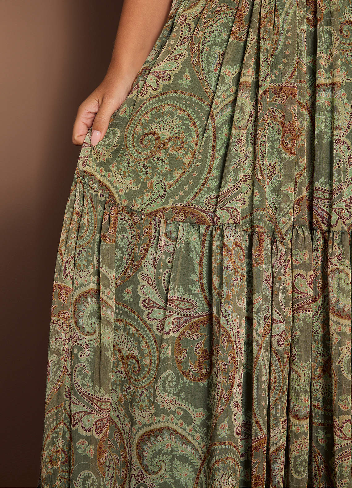 Jarah Sage Paisley Maxi Dress