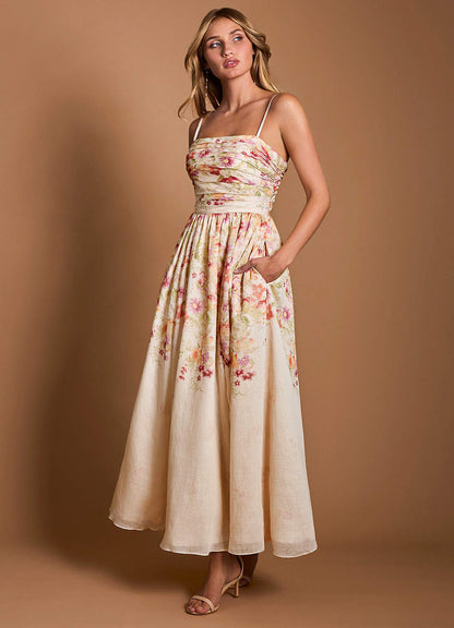 Kati Antique Floral Maxi Dress  Dress