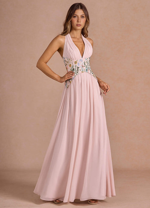 Ellis Blush Pink Multi Maxi Dress