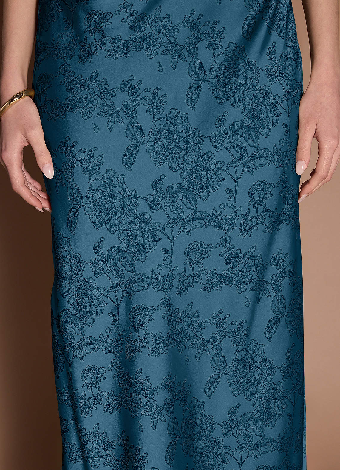 Gelina Navy Black Maxi Dress