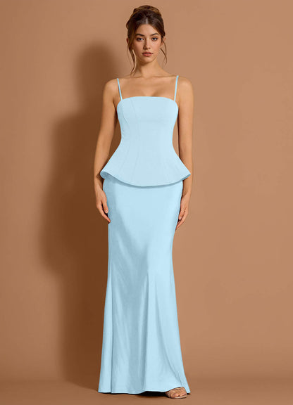 Zeraya Sky Blue Maxi Dress  Dress