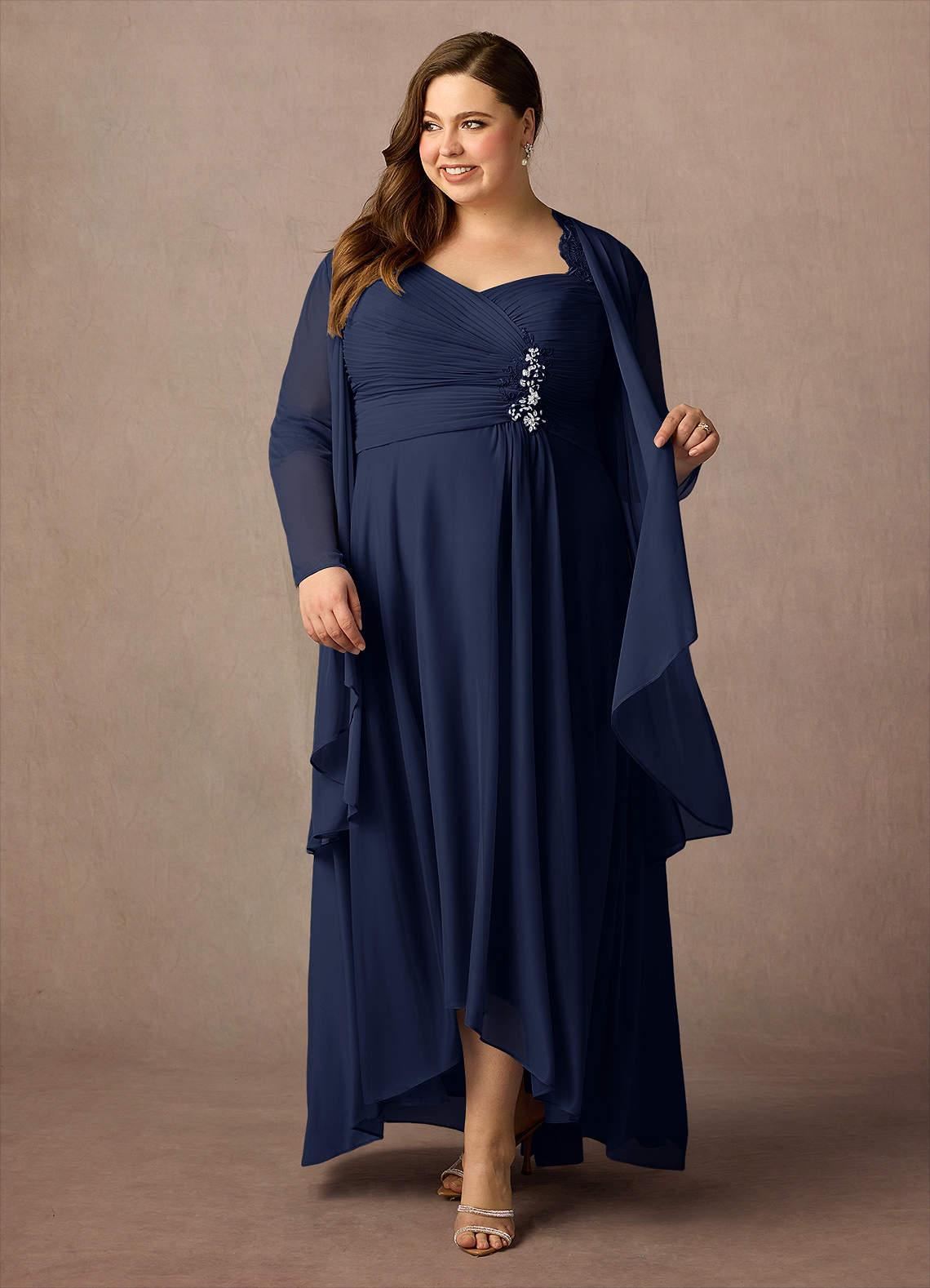 Dark Navy Sheath Sweetheart Sequins Lace Dress
