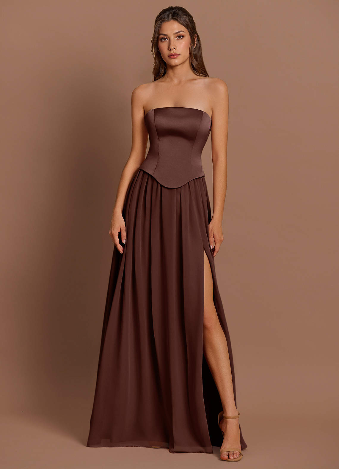 Cadence Mocha Coco Maxi Dress  Dress