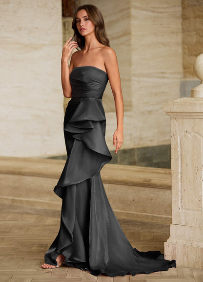 Cressidia Black Strapless Gown  Dress