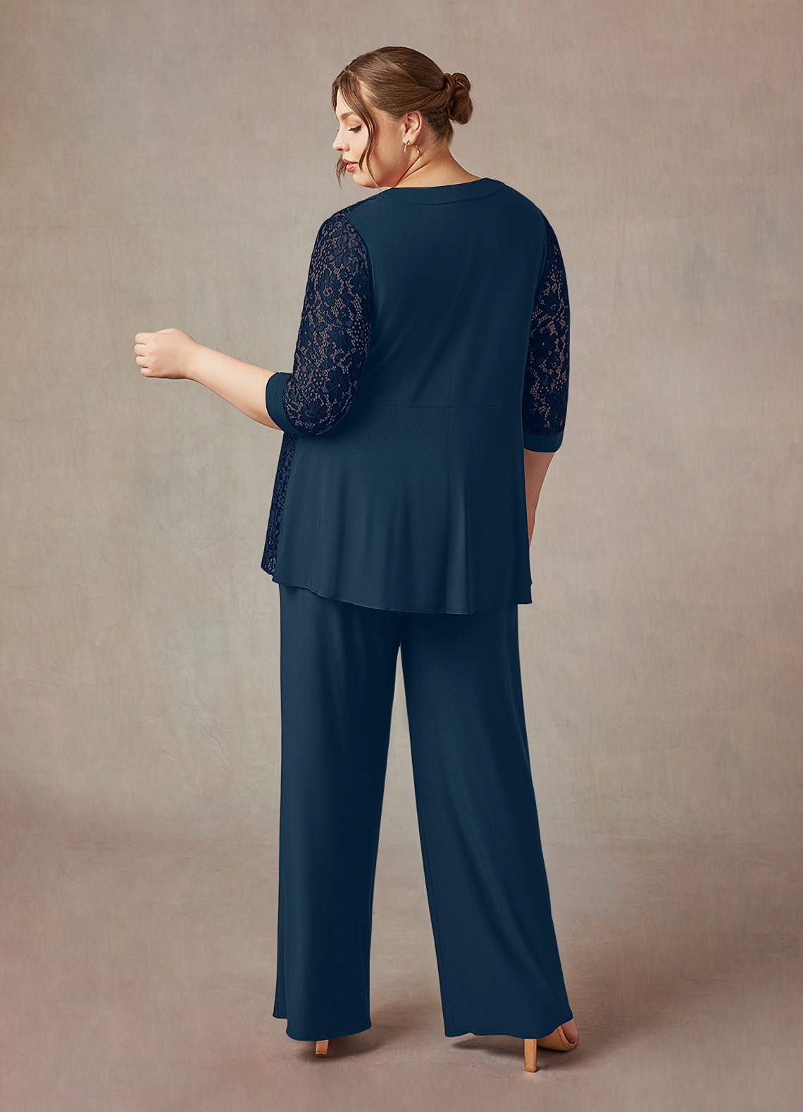 Dark Navy Neptune Jumpsuit/Pantsuit Lace Dress