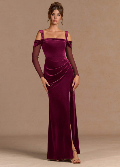 Taliyah Wine Maxi Dress