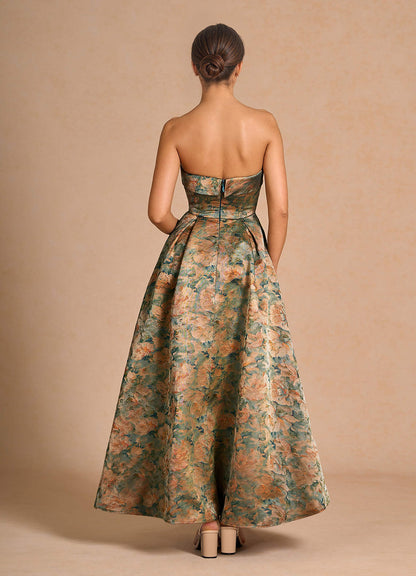 Céleste Vintage Teal Maxi Dress  Dress