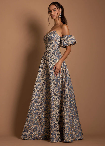 Belisse Gilded Navy Maxi Dress  Dress