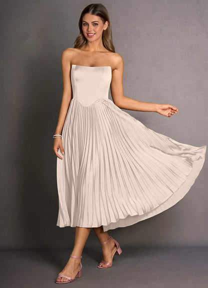 Celene Cream Midi Dress  Dress