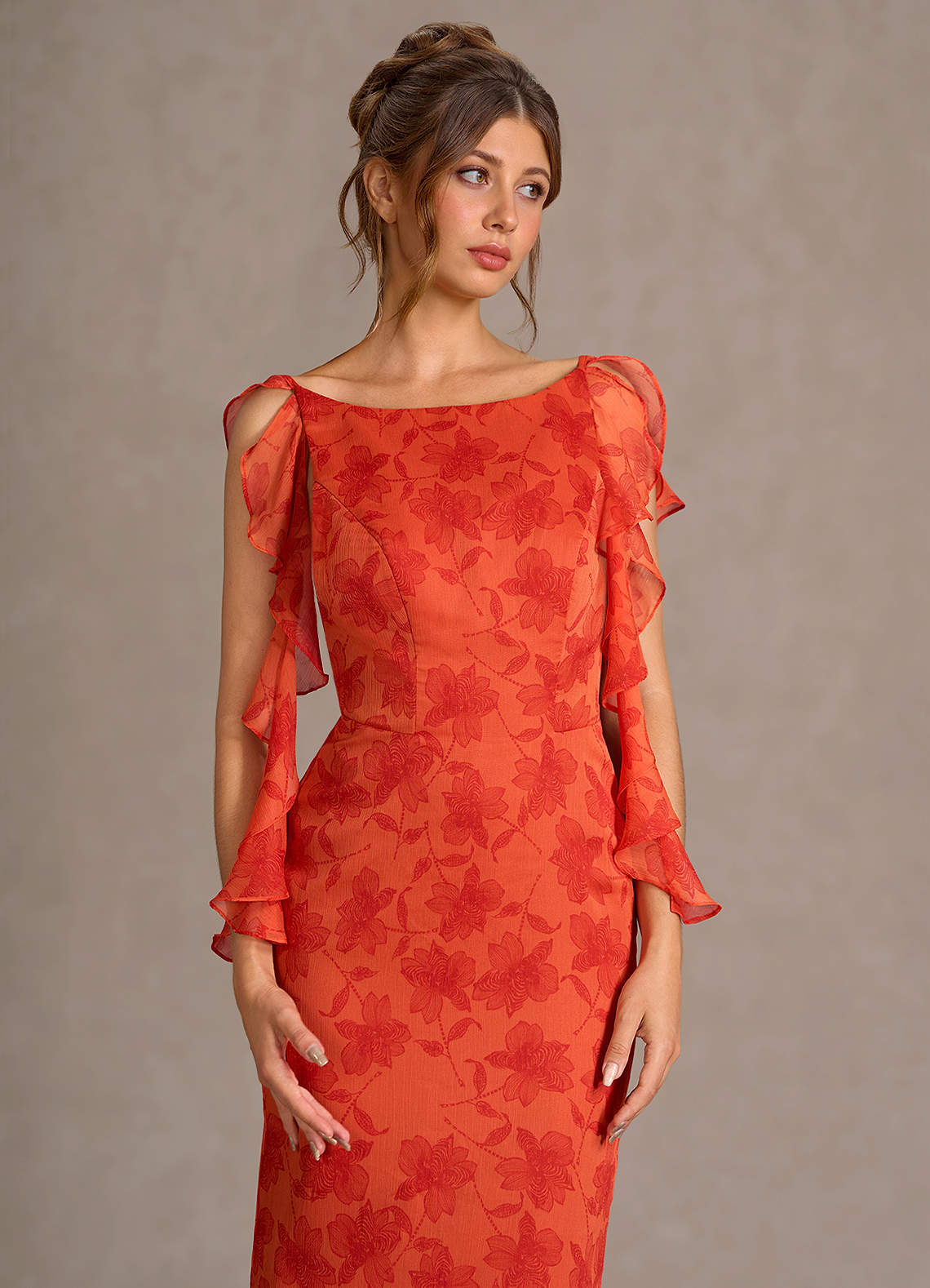 Evinah Tangerine Maxi Dress  Dress