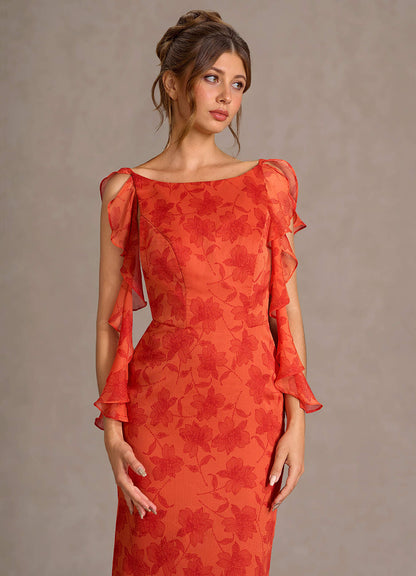 Evinah Tangerine Maxi Dress  Dress