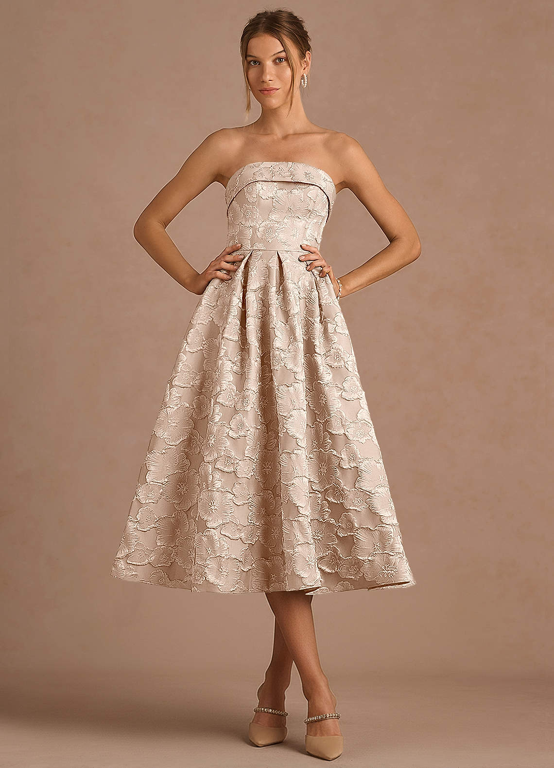 Desiree Vintage Blush Midi Dress