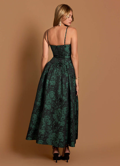 Tommi Emerald Black Maxi Dress