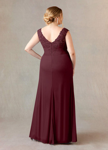Cabernet A-Line Sweetheart Neckline Pleated Mesh Dress