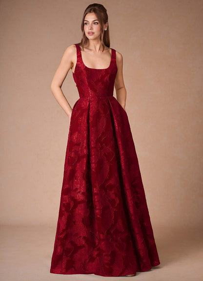 Althea Ruby Red Tie-Back Maxi Dress  Dress